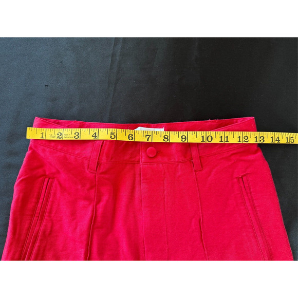 The Limited Vintage 80s Stirrup Pants Red Rayon Blend Spandex Stretch Sz 10 - Picture 5 of 8